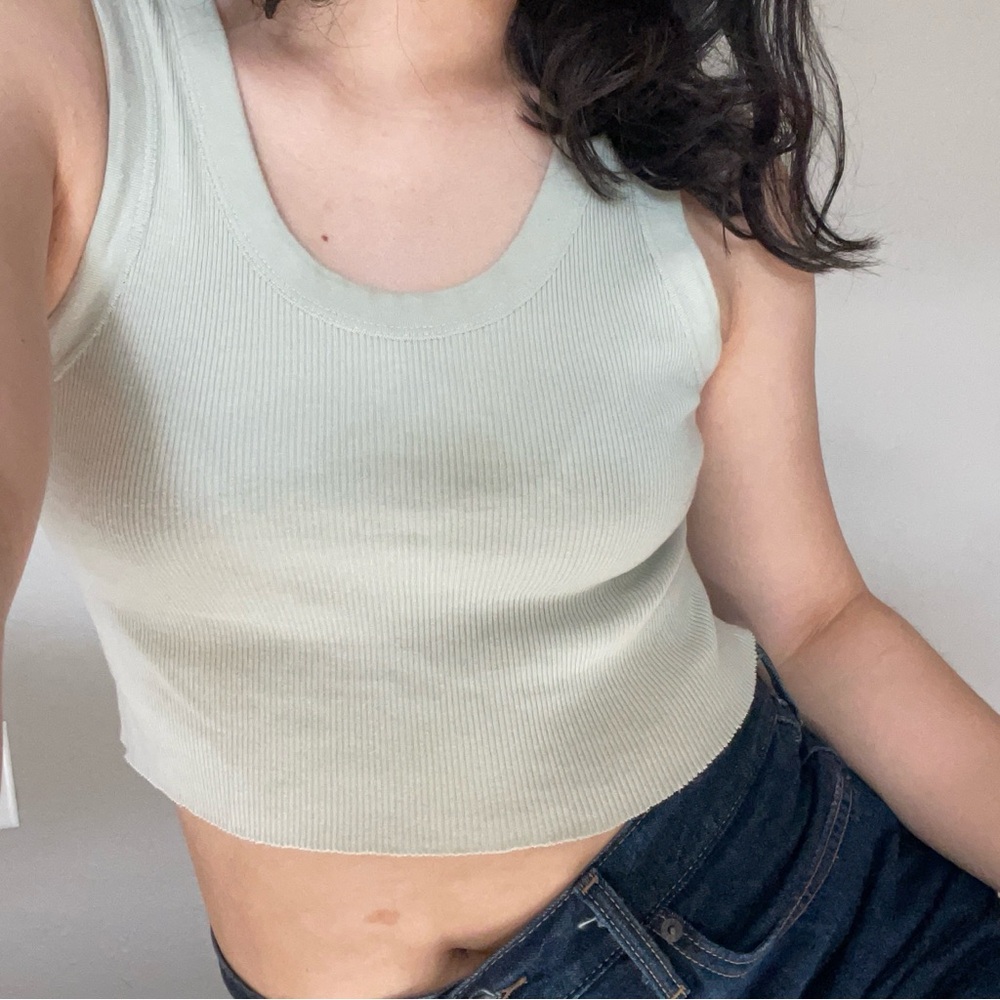brandy melville pistachio cropped tank